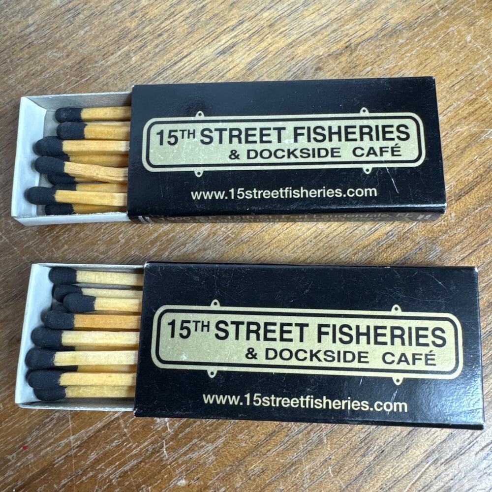 Matchbooks Fort Lauderdale 15th Street Fisheries Dockside Cafe Florida Unstruck